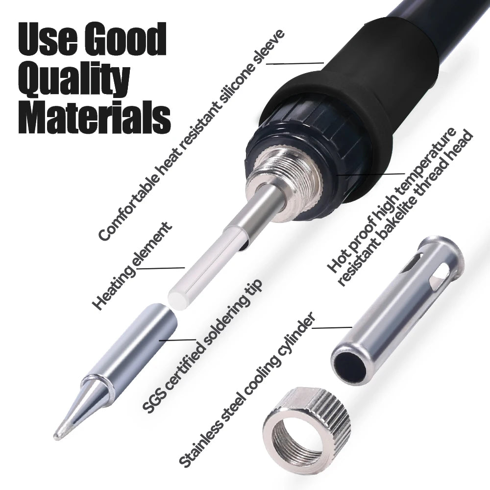 Silverflo 8586D Soldering Station 2 IN 1 Hot Air  Solder Station with 2 Digital display,10-Minute Sleep Mode for SMD Rework