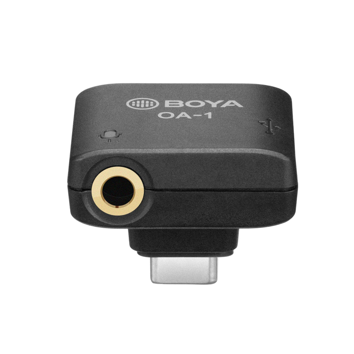BOYA OA-1 Mini Microfon Audio Adapter with 3.5mm TRS Microphone Port Type-C Charging Port Replacement for DJI OSMO Action Camera