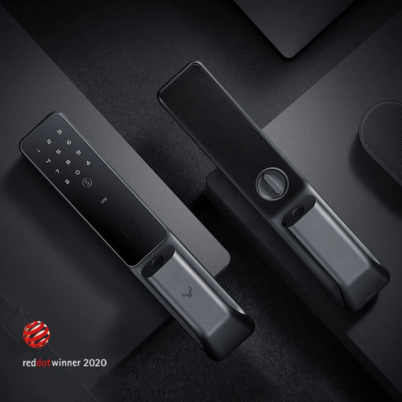 Global Version Lockin Smart Door Lock S30 Pro Push-pull Model Fingerprint Password Unlock Detect Alarm Work with Mijia App