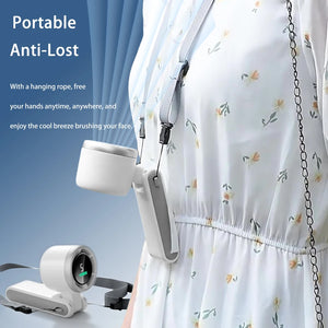Portable Mini Fan 3600mAh Rechargeable Battery USB Fan Foldable Handheld Fan Turbo Bladeless Small Pocket Fan 5 Gear for Outdoor