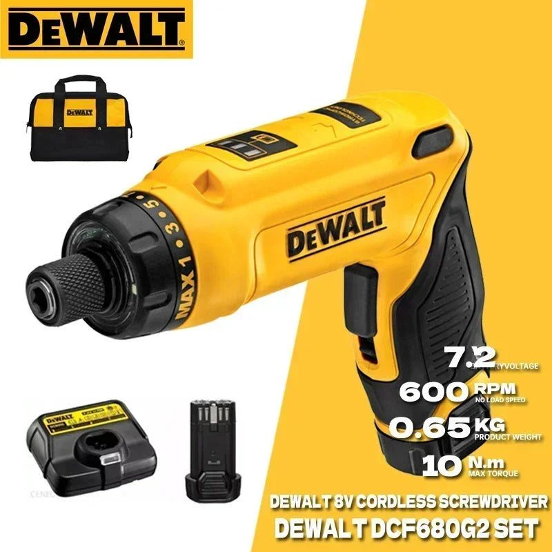 DEWALT DCF680G2 Cordless Screwdriver 8V MAX* Gyroscopic Screwdriver Kit Handle Rechargeable Cordless Impact Power Tools