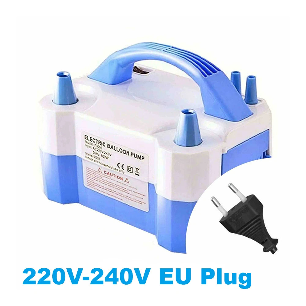 Electric Balloon Pump High Voltage Double-Hole AC Portable Air Balloon Pump Inflator Blowing Machine for Wedding Birthday Party
