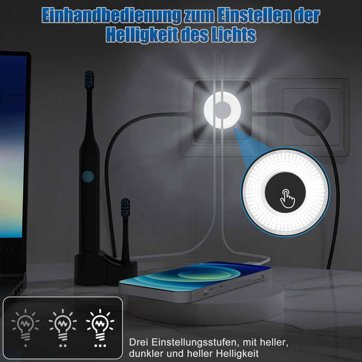 EU Plug Power Strip Cube with 2 AC Outlets 3 USB Charging Ports 250V/16A Multicontact Electric Socket Adapter With Night Light