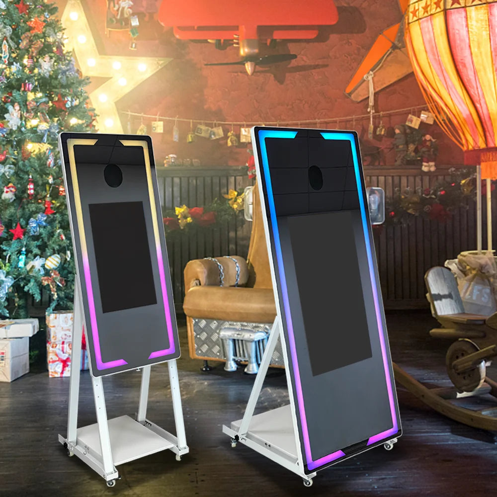 Touch Screen DSLR Photo booth Portable 45&#39;&#39; 65 inch Mirror magic Photo Booth Machine For Wedding Party Activity Free Fill Light