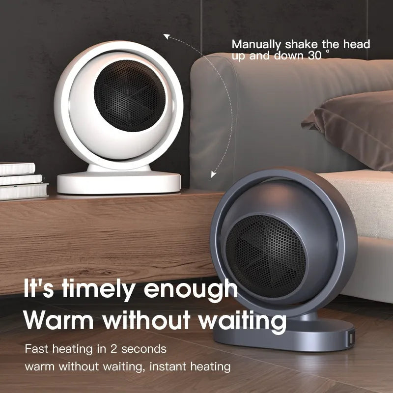 Desktop Heater Electric Hot Air Blower Portable Fan Stove Warm Mini Radiator Home Office Room Warmer for Winter Low Consumption