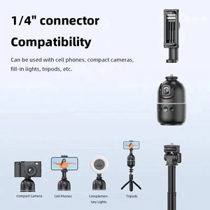 Auto Face Tracking Tripod No App Phone Camera Mount with Remote & Gesture Control Gimbal Stabilizer Rechargeable for Tiktok Vlog