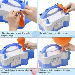 High-voltage Double-hole AC Portable Electric Balloons Pump US-Plug EU-Plug Balloon Air Pump Inflator For Wedding Birthday Party