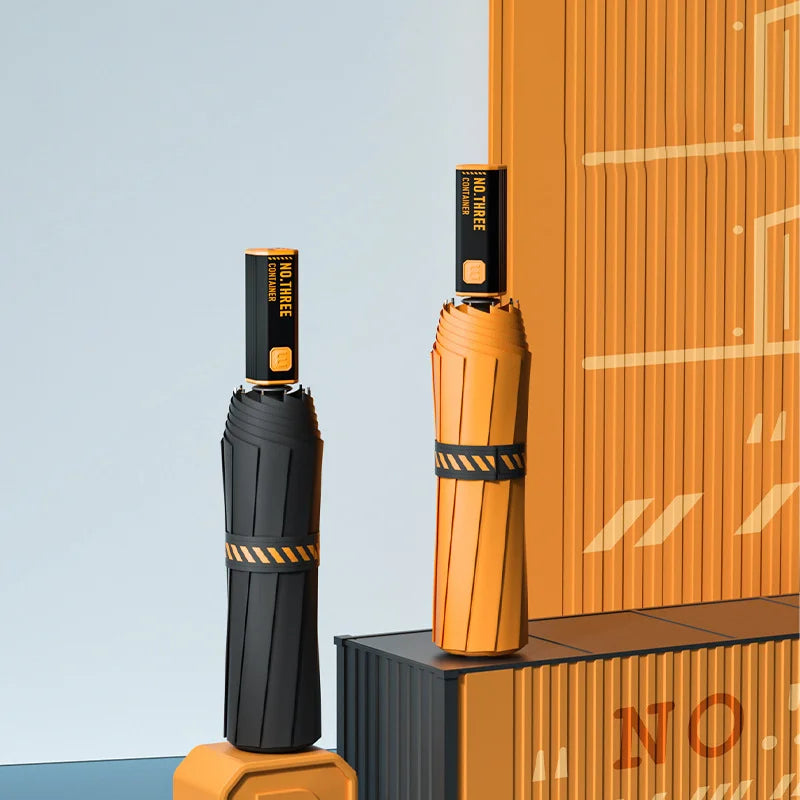 Strong Anti-storm Automatic Umbrella Cool Male Reinforced Car Women Windproof Folding Umbrella Sun Guarda Sol Parasol