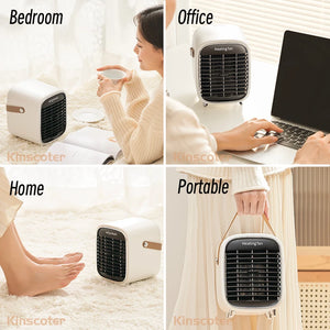 KINSCOTER Home Electric Space Heater 800W Portable Silent Warmer Fan PTC Ceramic Heating With Safety Power-Off for Office Desk