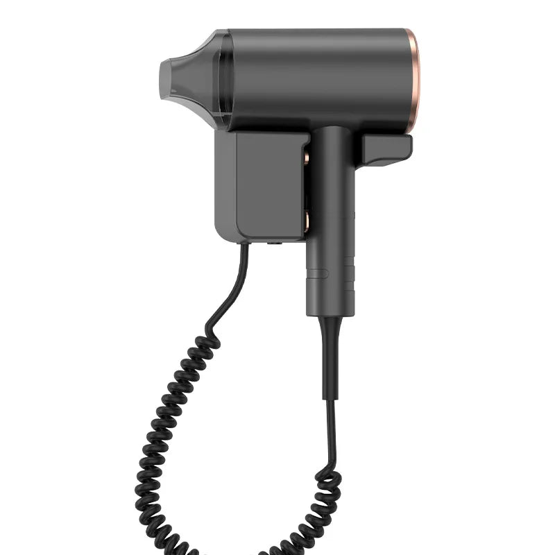 New Hotel And Hotel Hair Dryer 220V Wall Mounted High-Power Blue Light Negative Ion Hair Care Hair Dryer Without Punching Hole