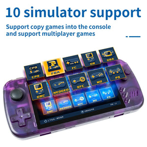 POWKIDDY NEW X39 Pro Handheld Game Console 4.5 Inch Ips Screen Retro Game PS1 Support Wired Controllers Children's gifts
