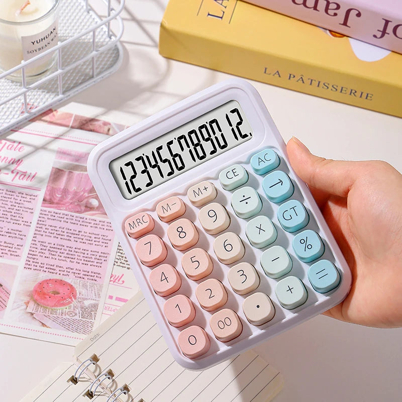 Calculator with Dual Power Supply, 12 Digits, Electronic Calculator, Home, Office, School, Financial, accounting Tools - Stereotech