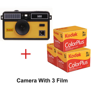 Kodak i60 135 Retro Film Camera Idiot Machine Non-Disposable Camera Strap Flash With Optional Kodak ColorPlus 200 35mm Film