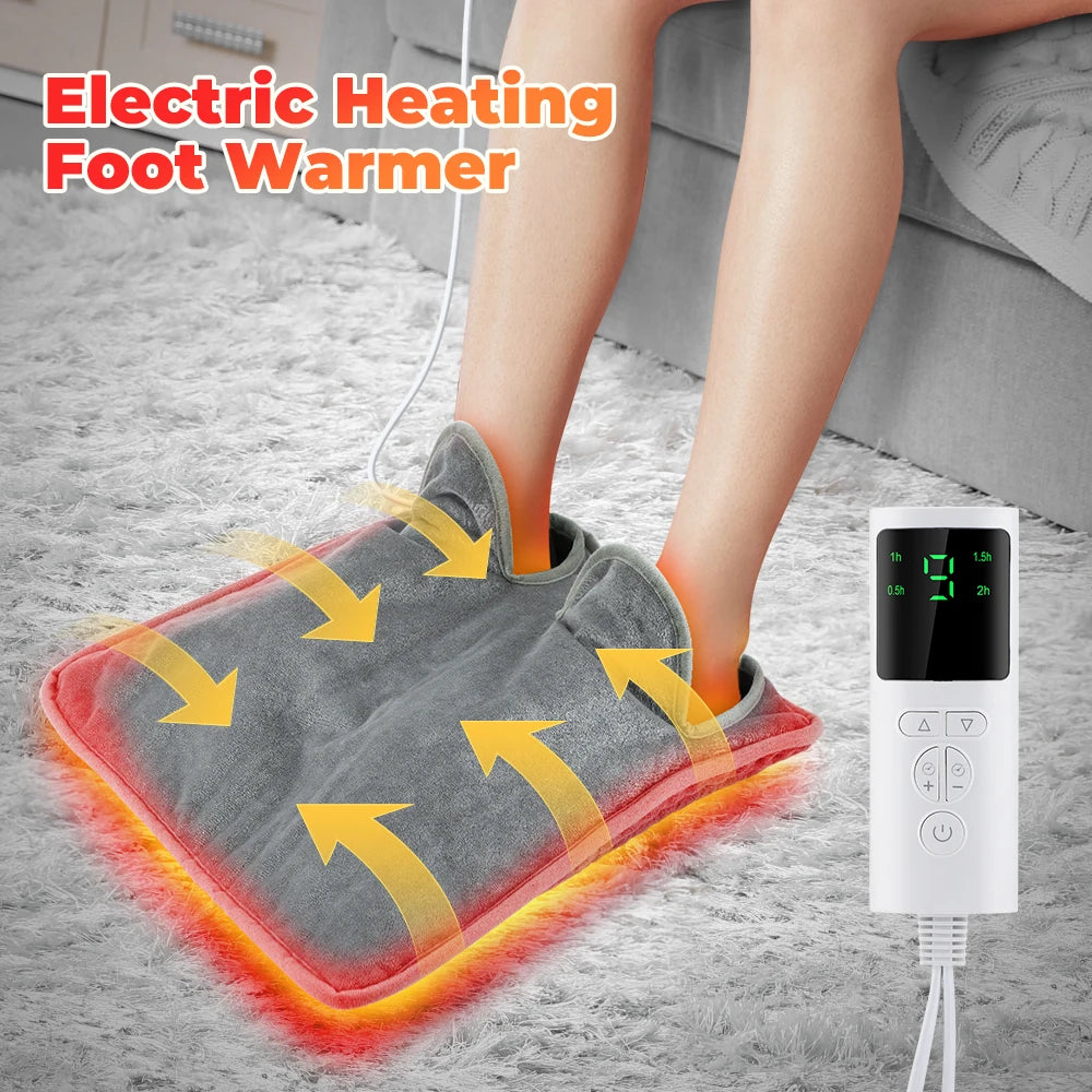 Electric Heating Pad Foot Warmer Soft Plush Washable Portable Winter Heater Thermal Blanket Hand Foot Warming Mat For Bed Sofa