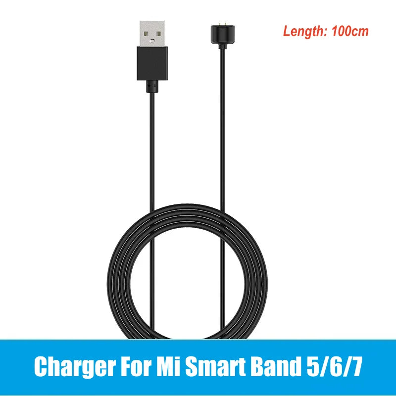 Charger For Xiaomi Smart Band 9 8 Pro 8 Active 7Pro 7 6 NFC 5 Mi Smart Band 4 3 2 Bracelet USB Dock Magnetic Charging Cable