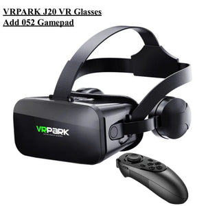 Original J20 4K Virtual Reality 3D Glasses Box Stereo VR Google Cardboard Headset Helmet for IOS Android Phone Max 6.7",Rocker