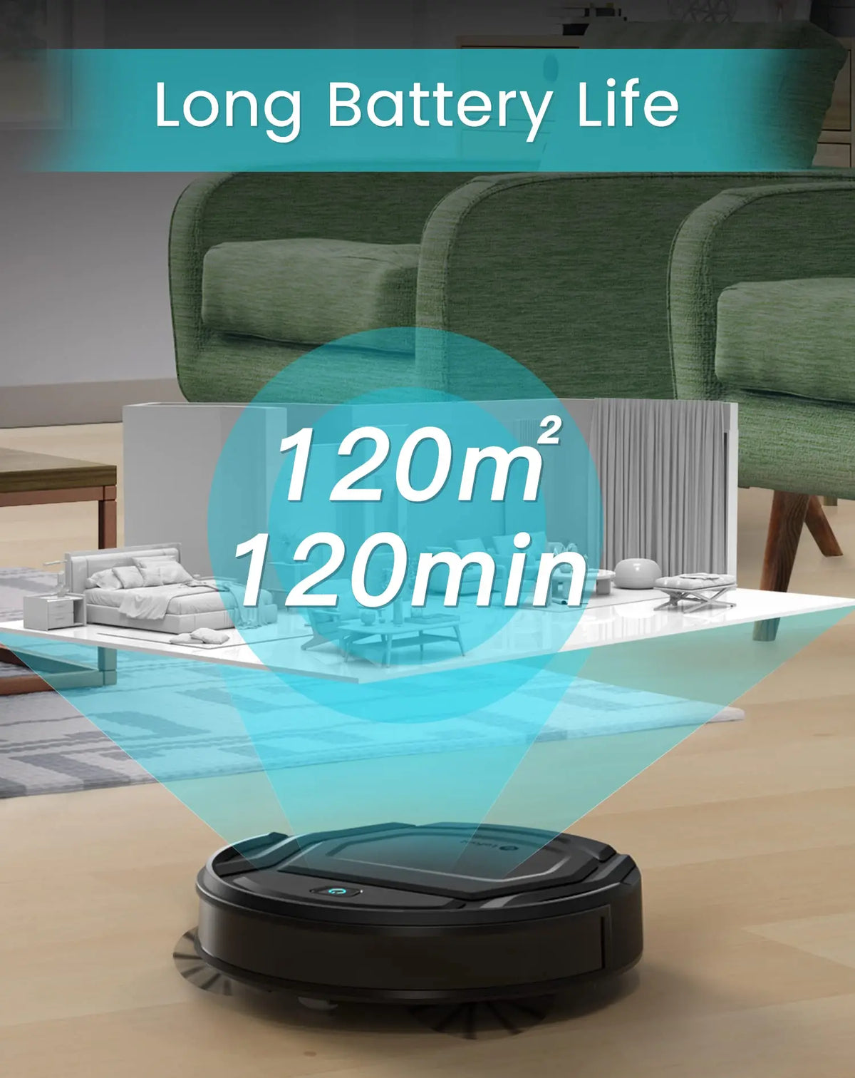 Lefant M210 Pro Robot Vacuum Cleaner with 2200Pa Suction,WiFi/Alexa/APP/Bluetooth,Schedule Cleaning,Self-Charging,Smart for Home