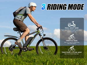 DEEPOWER S26 26INCH Electric Bicycle 500W 48V 30AH Lithium Battery Adult Electric Mountain Bike Cross-Country Ebike EU Delivery