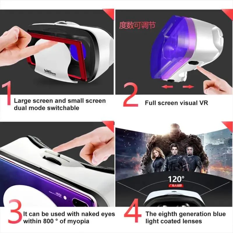 VR Shinecon Virtual Reality Glasses 3D VR Glasses Stereo Helmet Headset With Remote Control For IOS Android 3D Virtual World