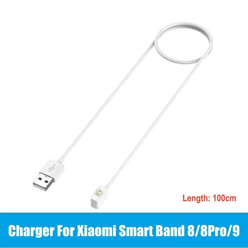 Charger For Xiaomi Smart Band 9 8 Pro 8 Active 7Pro 7 6 NFC 5 Mi Smart Band 4 3 2 Bracelet USB Dock Magnetic Charging Cable