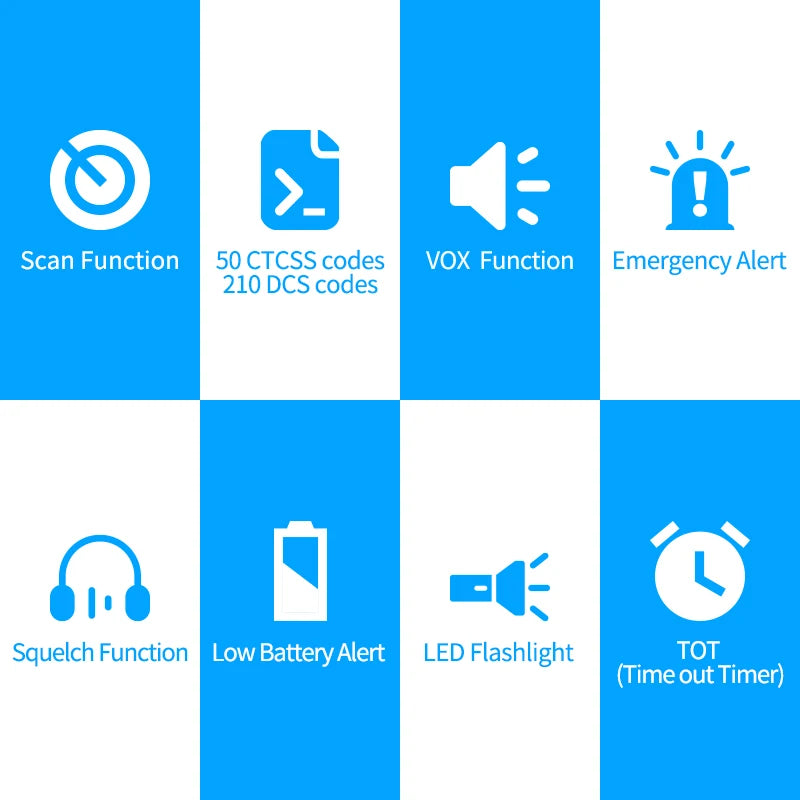 2 PCS UNIKOO Long Range communication Walkies Talkies FRS Set Two Way Ham Radios UHF Walkie Talkie transceiver For camping