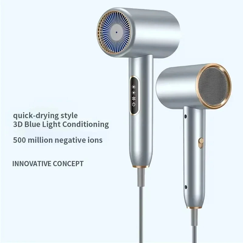 2000W Hair Dryer Professional Negative Ion Low Noise Blow Dryer Electric High Speed Powerful Adjustable Salon Household Dryer - Stereotech