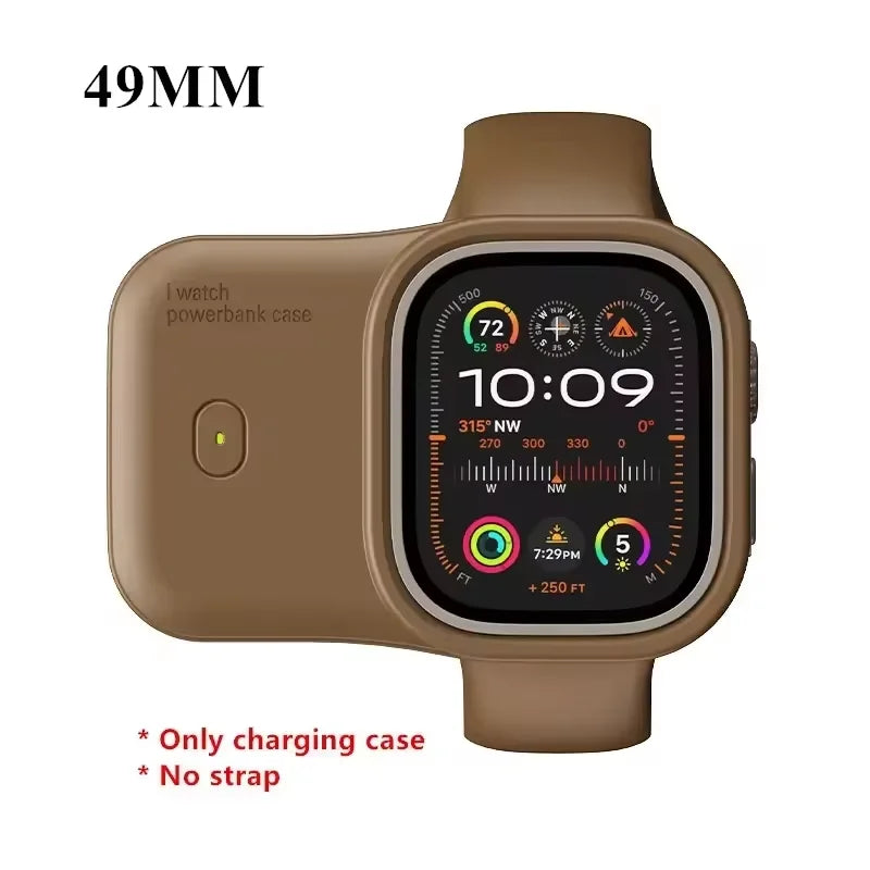 Portable Wireless Charger 1200mAh Power Bank Device For Apple Watch 8 7 6 5 4 SE Ultra for iWatch Fast Charging case