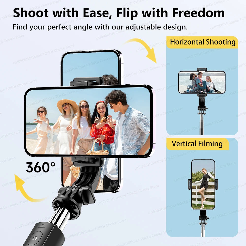 L21 Selfie stick Tripod with Wireless Bluetooth Remote Shutter for Phone Android IOS Cellphone, Optional add Fill Light