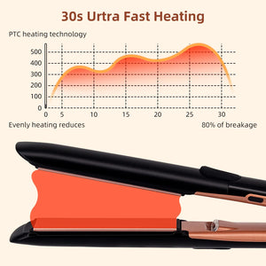 Ionic Hair Straightener Curler Keratin Treatment 500°F Hair Flat Irons For Frizzy Hair Recovers Damage Straightening Iron