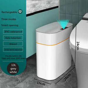 Inteligente Trash Bin Creative Bathroom Automatic Home Office Waterproof New Designer Induction Smart Sensor Trash Can waste bin