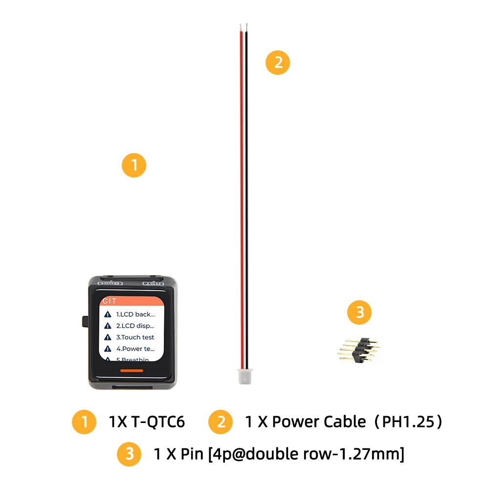 LILYGO® T-QTC6 ESP32-C6 Development Board 0.85-inch Touch LCD Display WiFi 6 Bluetooth 5 Wireless Module With Power Management