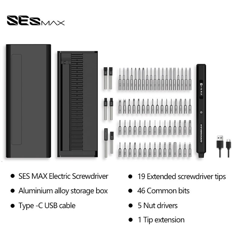 ARROWMAX (SES Max) Precision Electric Screwdriver Set Smart Motion Control Torque Rechargeable Cordless Screwdrivers New