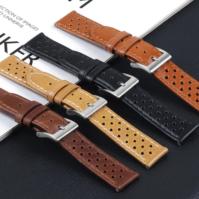 Cowhide Breathable Watch Band - Stereotech