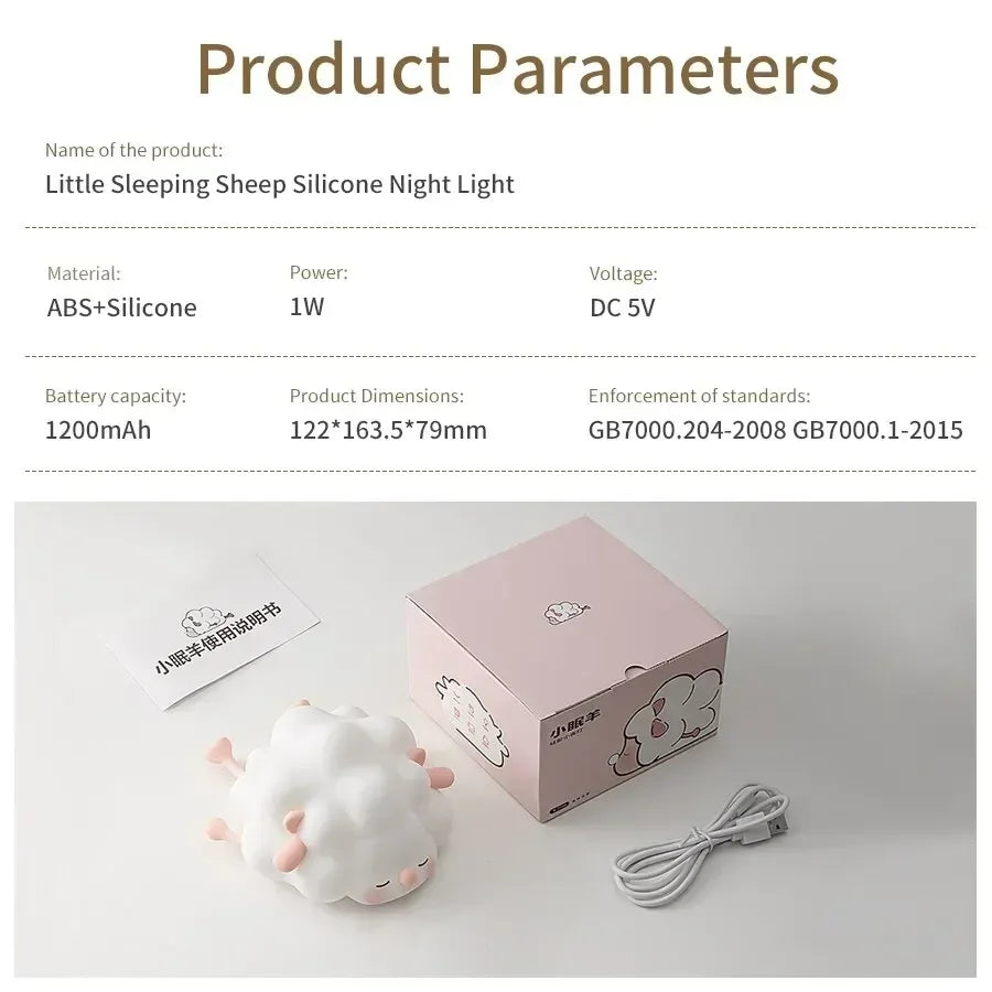 Cute LED Night  Touch Sensor Cartoon Kid&#39;s Nightlights Silicone Child Holiday Christmas Gift Bedside Lamp Bedroom Decor