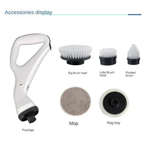New Xiaomi Home Electric Cleaning Brush Rechargeable Scrubber with Detachable Heads Brush Bathroom Kitchen Toilet Clean Tools