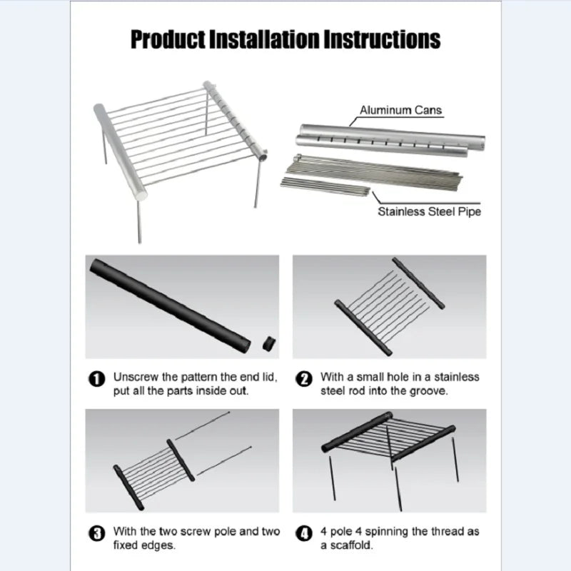 Hot Mini Pocket BBQ Grill Portable Stainless Steel BBQ Grill Folding BBQ Grill Barbecue Accessories For Home Park Use 2 - Stereotech