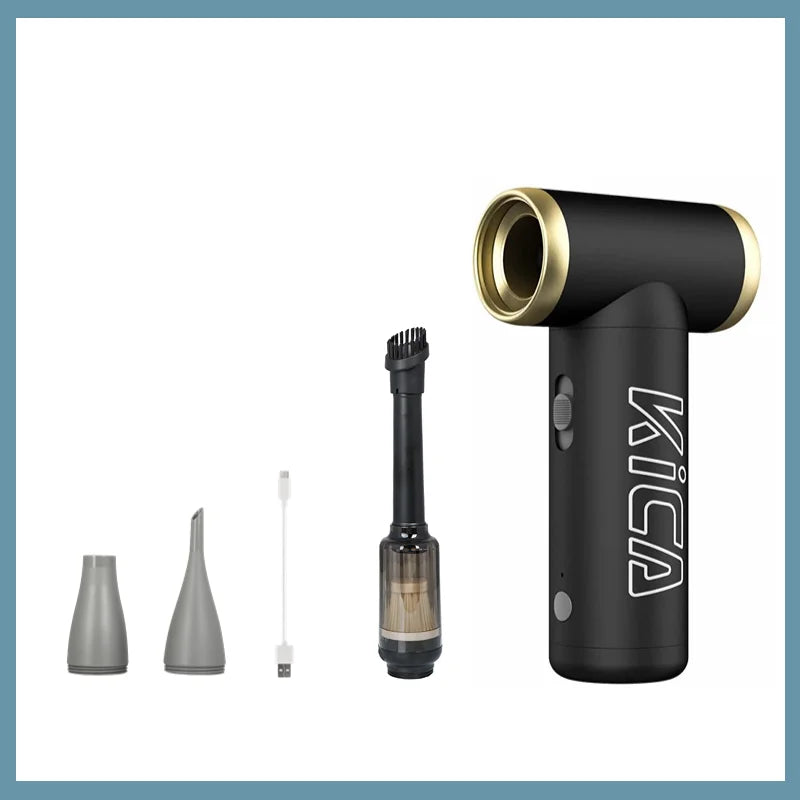 KICA Jetfan 2 Compressed Air Duster Electric Air Dust Blower Portable Cordless Computer Keyboard Cleaner for PC Car 100000RPM