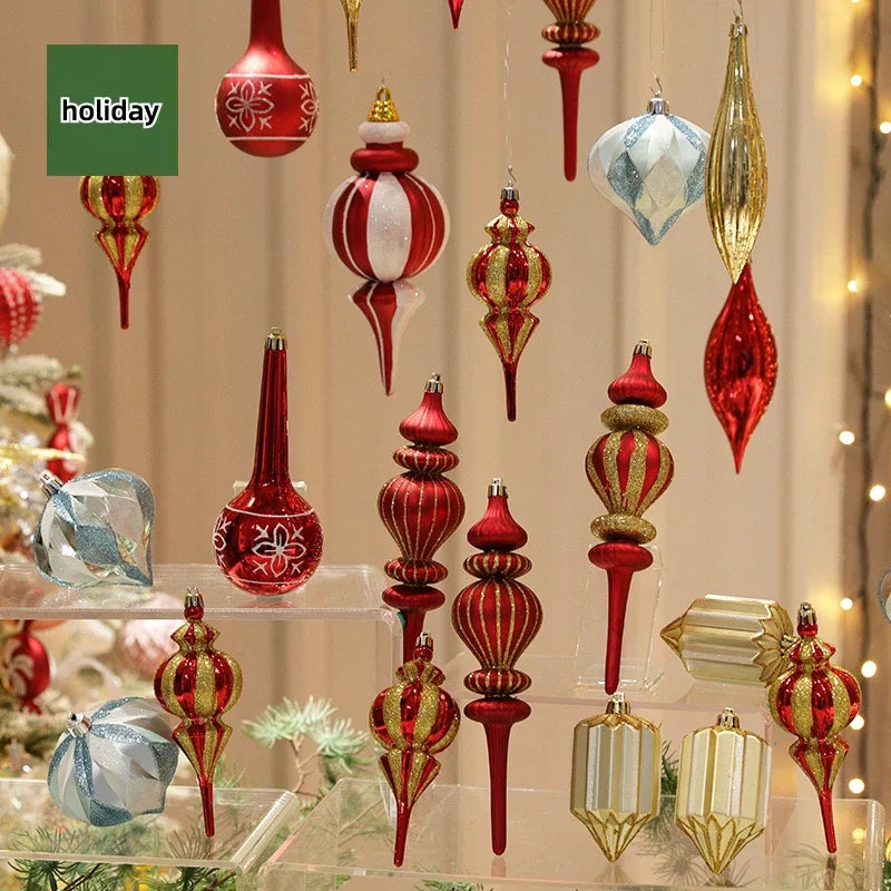 Christmas painted lantern pendant Christmas tree pendant Shopping mall window Christmas decoration supplies decoración hogar