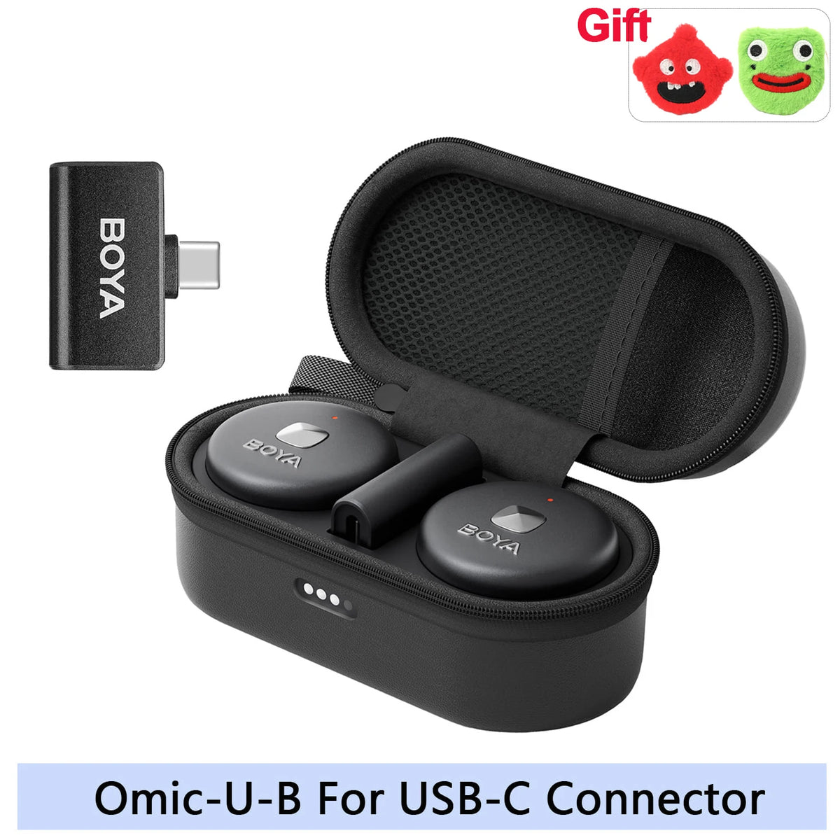 BOYA Omic D/U Wireless Lavalier Lapel Microphone for iPhone iPad Android Type-c Smartphone Youtube Live Recording Interview Vlog