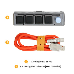 LILYGO® T-Keyboard-S3 Pro ESP32-S3 Keyboard Development Board 0.85-inch LCD Button WiFi Bluetooth WS2812 RGB Encoder Module