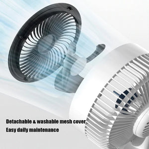 Desktop Stand Dual Use Air Circulating Fan Turbocharged Silent Household Dorm Shaking Head Adjustable Speed Electric Fan