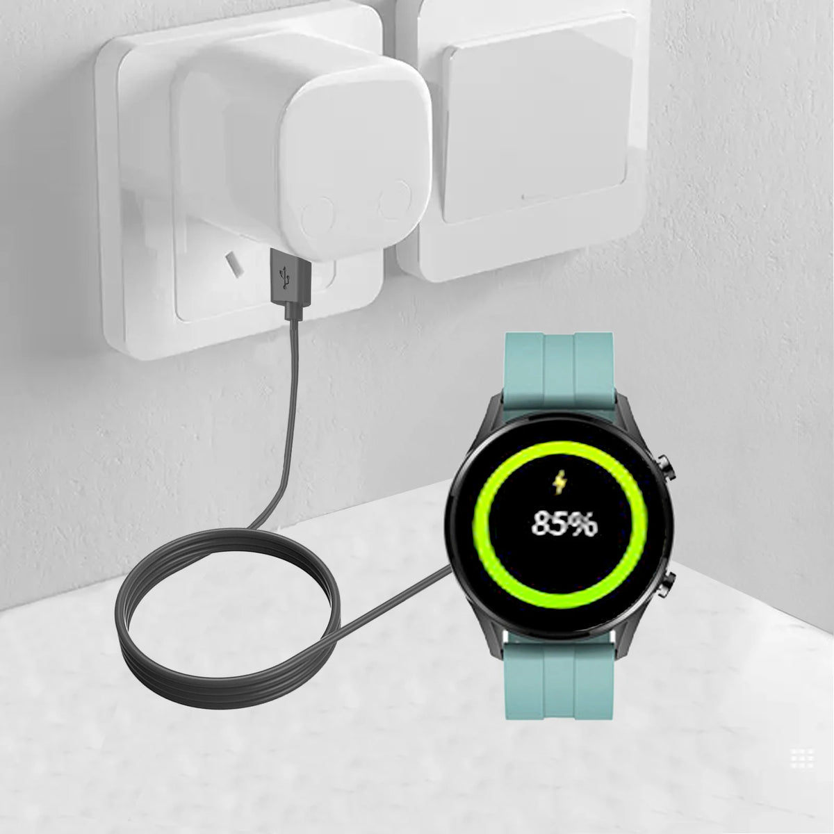 Smartwatch Charger Stable Dock Stand Bracket for Xiaomi IMILAB W12 KW66 USB Charging Cable Holder Power Adapter Base