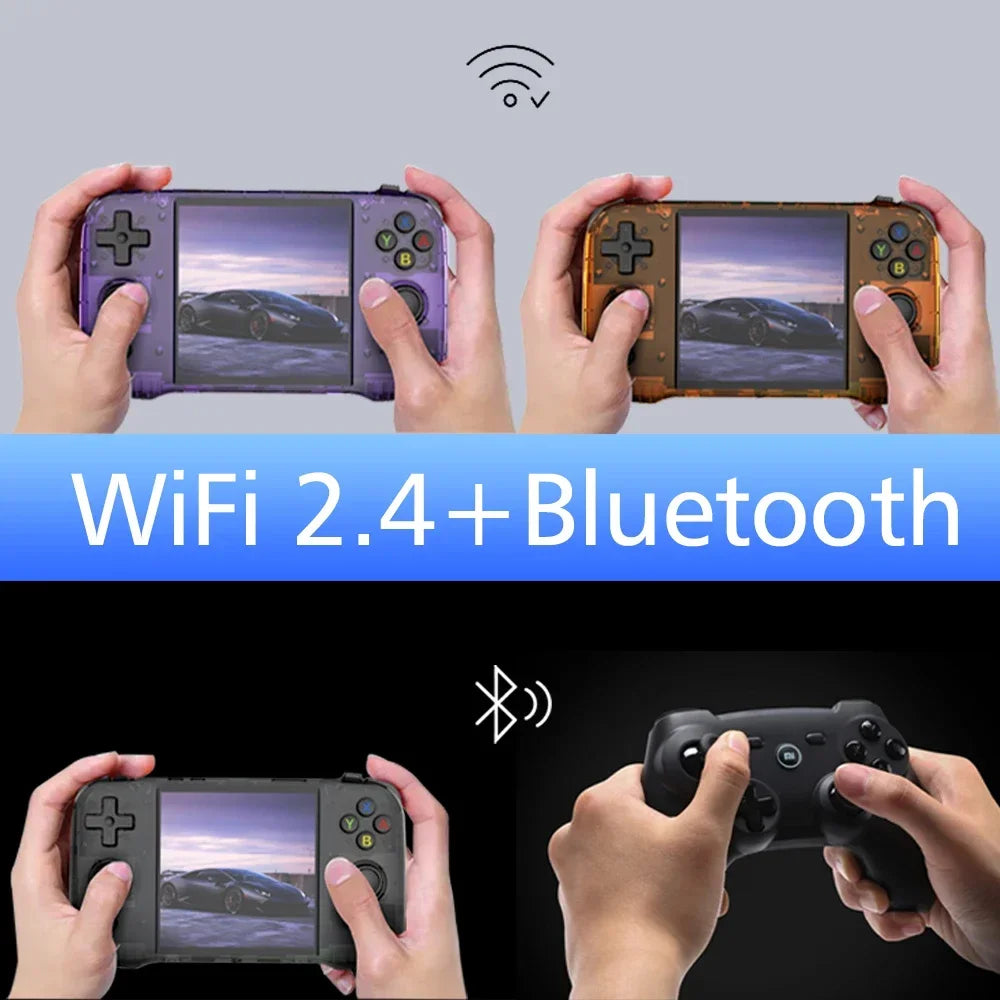 BOYHOM R46S Purple 720*720 4 Inch Ips Screen Built-in WIFI RK3566 Open-Source Retro Handheld Game Console Best Children&#39;s Gifts