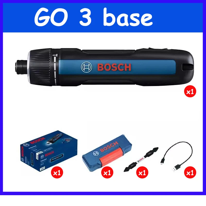Global Brand BOSCH Go 3 Electric Screwdriver 3.6V 2Ah Cordless Mini Hand Drill Professional Woodwork Screw Driver PK BOSCH GO 2
