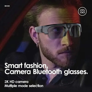 Smart Glasses TWS Wireless Live Bluetooth Waterproof Drive Video Recorder Sports Outdoor Ride Call Mini 2K HD Camera Sunglasses