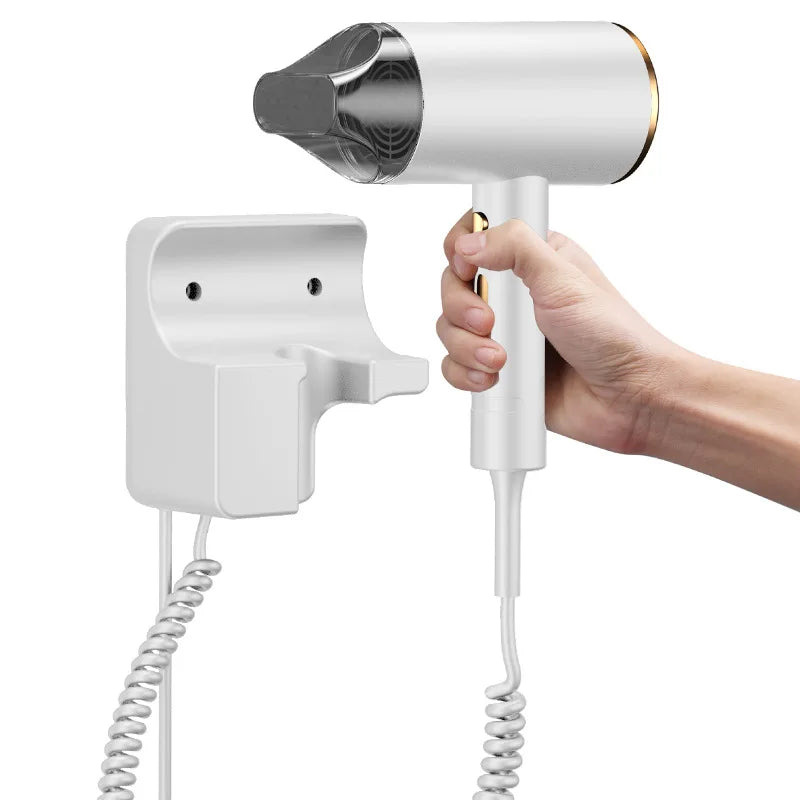 New Hotel And Hotel Hair Dryer 220V Wall Mounted High-Power Blue Light Negative Ion Hair Care Hair Dryer Without Punching Hole