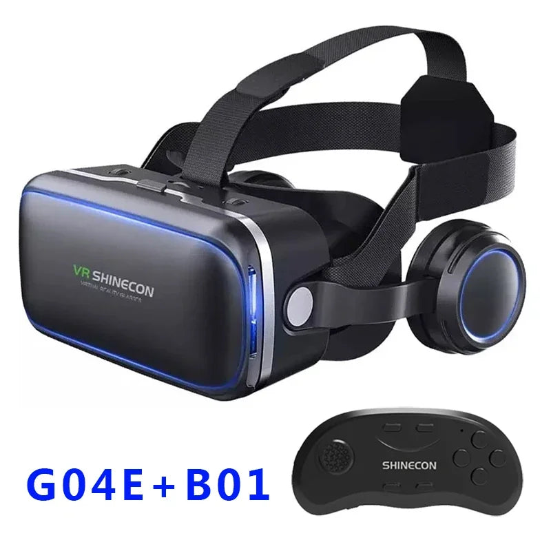 G04EA Original VR Shinecon 6.0 Virtual Reality Glasses 3D VR Glasses Stereo Helmet Headset with Remote Control for IOS Android