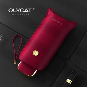 Olycat Flat Cute Mini Phone Umbrella Woman UV Summer Shade Umbrellas Portable Outdoor Pocket Sun Parasol Umbrella for Girls