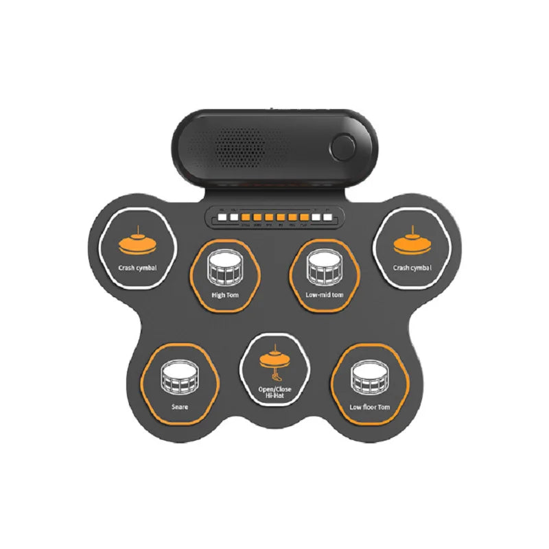 Portable Electronic Drum Kit for Children&#39;s Beginner, Silicone Drum Kit