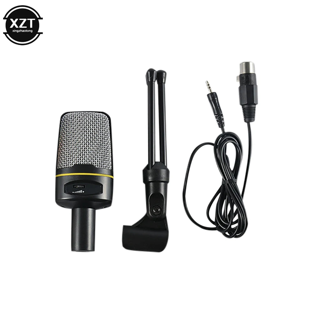 Condenser Microphone Professional 3.5mm Wired Studio Capacitive Mic With Tripod Stand SF920 for PC Computer Recording